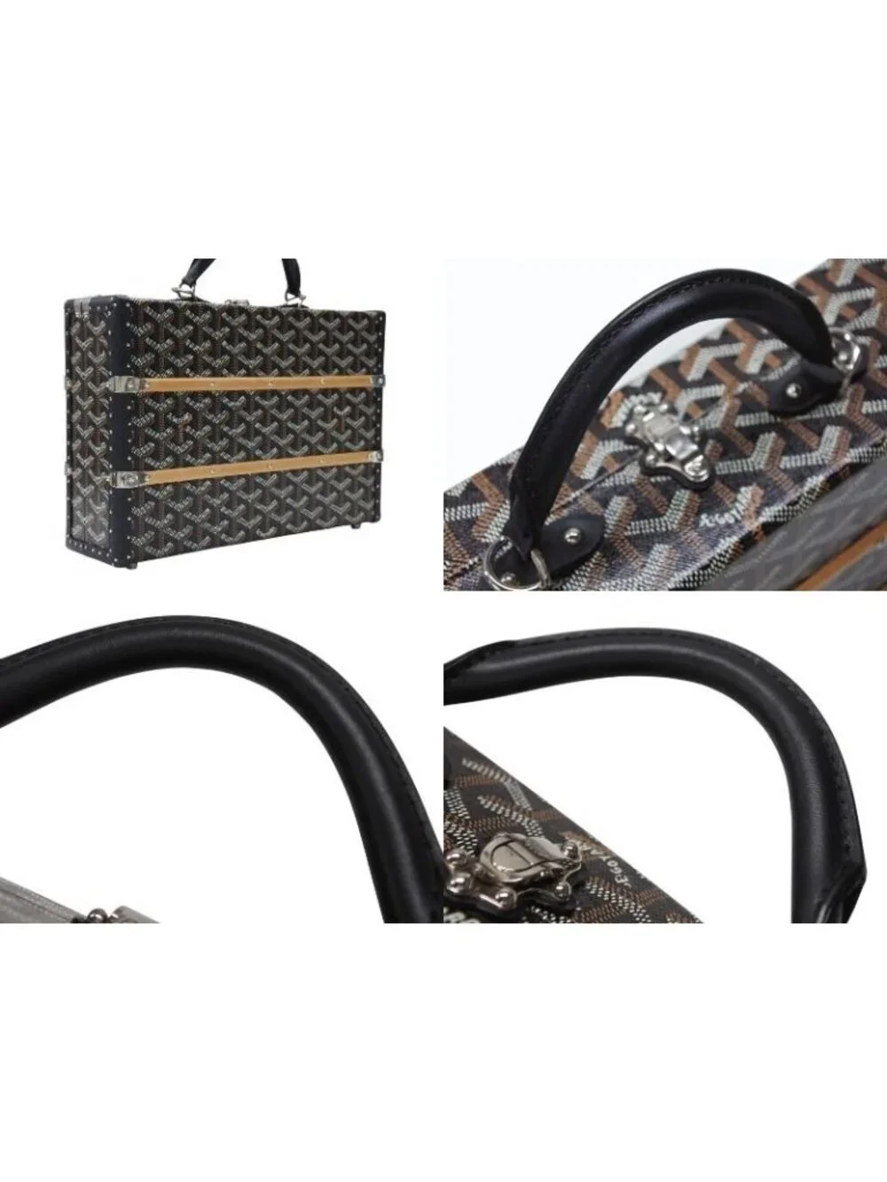 Goyard Pallas MM Trunk Bag Black Leather